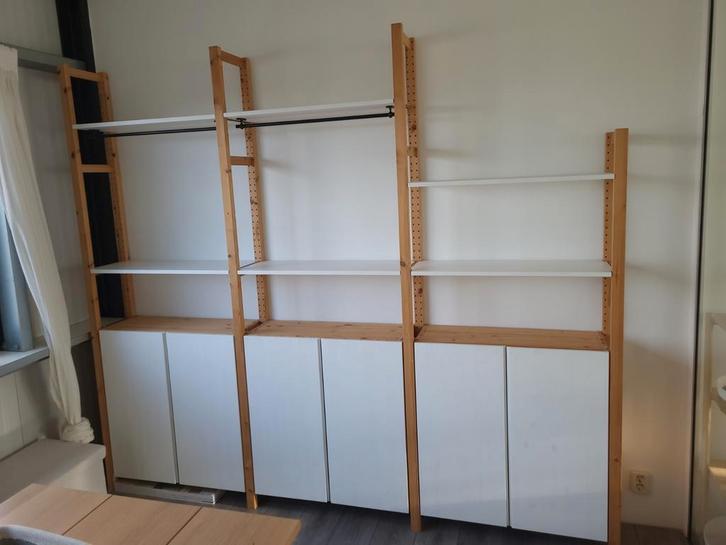 Ivar Ikea kastenwand met deurtjes, Huis en Inrichting, Kasten | Stellingkasten, Gebruikt, Ophalen
