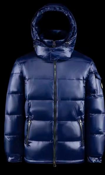 Moncler winterjas blauw metallic maat xxl. New. beschikbaar voor biedingen