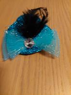 Blauw glitter mini hoedje met clipjes, Ophalen of Verzenden, Nieuw