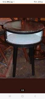 Zwart Bijzettafeltje met Opbergruimte, Ophalen, Minder dan 45 cm, Minder dan 55 cm, Gebruikt