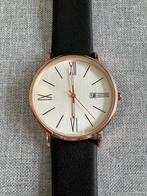 Nieuw heren horloge met zwart bandje, Overige merken, Staal, Polshorloge, Overige materialen