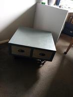 Bijzettafel, Huis en Inrichting, Tafels | Bijzettafels, Ophalen, Minder dan 45 cm, Gebruikt, Vierkant