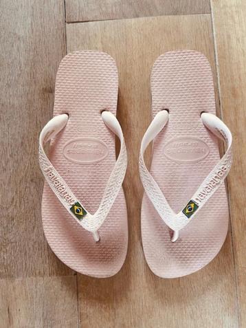 Havaianas lichtroze Brasil slippers maat 37-38.