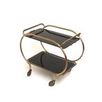 Vintage design serveerwagen bijzettafel jaren '70 trolley, Verzenden, Gebruikt