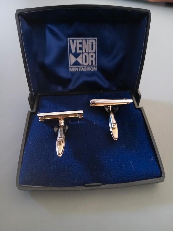 Vendor manchetknopen – vintage chic, in originel, Sieraden, Tassen en Uiterlijk, Manchetknopen, Zilver, Ophalen of Verzenden