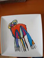 Vierkanten Schaal, Ophalen of Verzenden, Rond, Glas