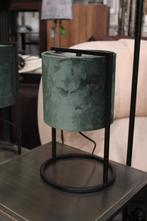 Vloerlamp + tafellamp Santos metaal velvet donkergroen, Huis en Inrichting, Ophalen, Zo goed als nieuw, Metaal, 100 tot 150 cm