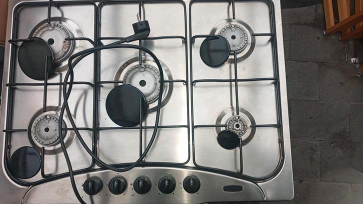 Mooie inbouw gaskookplaat - 5 pits, Witgoed en Apparatuur, Kookplaten, Gebruikt, Inbouw, Gas, 5 kookzones of meer, Ophalen