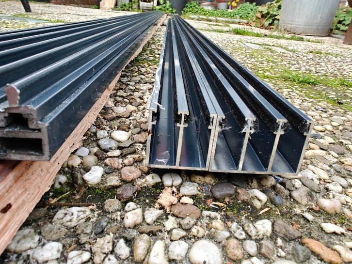 Profiel Glazen Schuifwand, Doe-het-zelf en Verbouw, Metalen, Nieuw, Aluminium, Ophalen