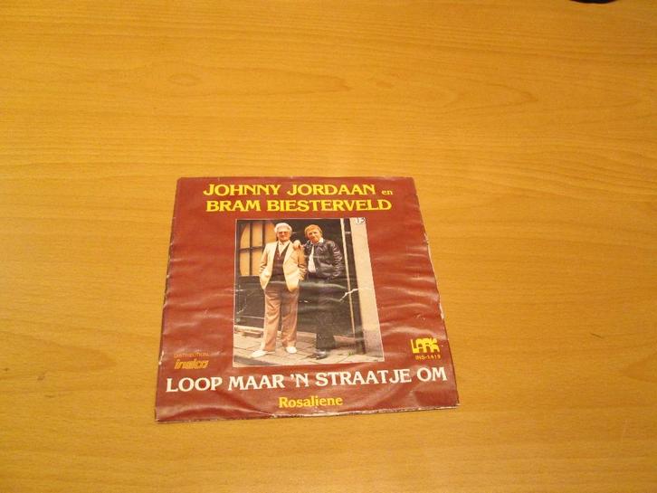 Johnny Jordaan En Bram Biesterveld ‎- Loop Maar 'n Straatje, Cd's en Dvd's, Vinyl Singles, Gebruikt, Pop, Ophalen of Verzenden