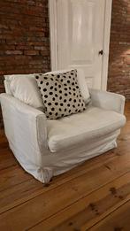 Loveseat - 1m breed - witte hoes, Huis en Inrichting, Fauteuils, Ophalen, Gebruikt, 75 tot 100 cm, 75 tot 100 cm