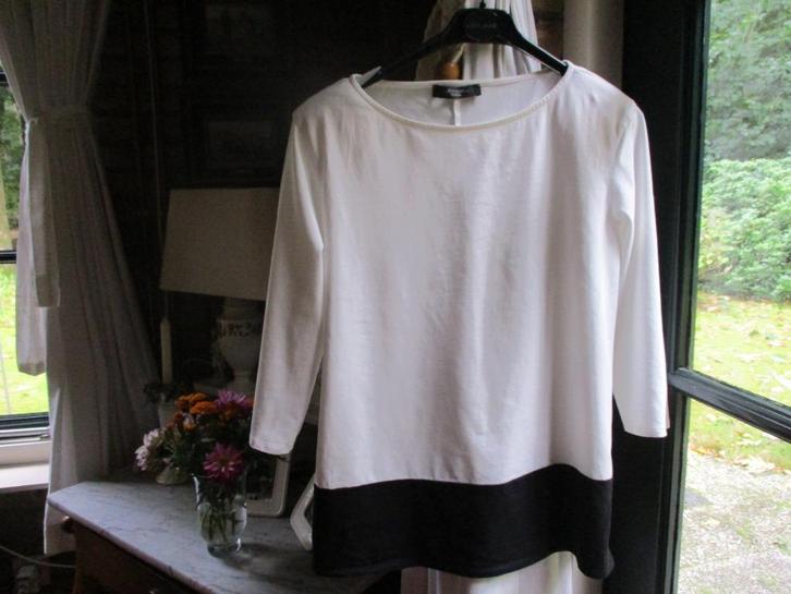 mj/MAX MARA "WEEKEND" top met 7/8 mouw maat 40/zwart/wit, Kleding | Dames, Tops, Zo goed als nieuw, Maat 38/40 (M), Zwart, Lange mouw