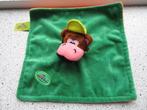 Knuffeldoek aap of aapje van Monkey Town zacht velours, Ophalen of Verzenden, Zo goed als nieuw, Overige typen