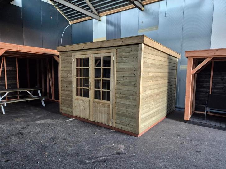 Showmodel Berging lessenaar geimpregneerd 300x300 tuinhuis, Tuin en Terras, Tuinhuizen, Nieuw, Ophalen of Verzenden