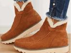 schoenen met bontvoering, winterlaarzen, mt 38- 38,5, tan, Ophalen of Verzenden, Nieuw, Lage of Enkellaarzen
