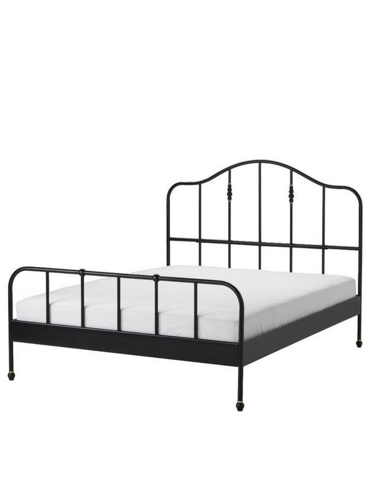Ikea Sagstua 160x200 met lattenboden, Huis en Inrichting, Slaapkamer | Bedden, Gebruikt, Tweepersoons, 160 cm, 200 cm, Metaal