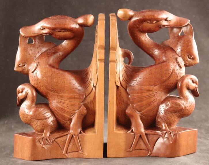 Paar Balinese Art Deco boekensteunen, Antiek en Kunst, Kunst | Niet-Westerse kunst, Ophalen of Verzenden