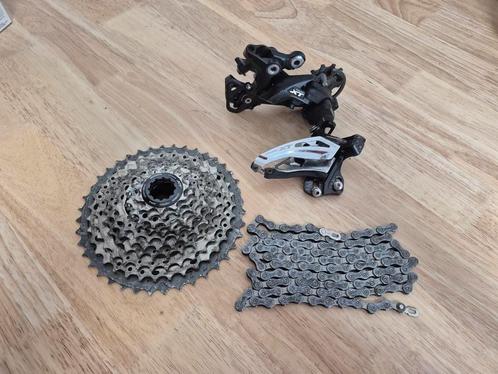 Groepset Shimano XT 2x11 speed (M8000 serie), Fietsen en Brommers, Fietsonderdelen, Zo goed als nieuw, Mountainbike, Derailleur of Ketting