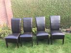 4 eetkamerstoelen koloniaal donkerbruin zgan, Huis en Inrichting, Stoelen, Ophalen, Bruin, Koloniaal, Hout