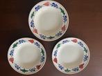 Boerenbont servies 3 diepe borden diameter 23 cm, Huis en Inrichting, Overige typen, Ophalen of Verzenden, Zo goed als nieuw, Aardewerk