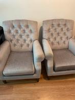 Grijzen velvet fauteuils, Huis en Inrichting, Fauteuils, Ophalen of Verzenden