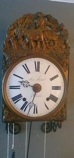 Antieke Franse Comtoise klok met wekker en vouwslinger, Antiek en Kunst, Antiek | Klokken, Ophalen