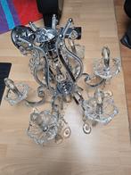Kristallen kroonluchter zilver, Ophalen of Verzenden, Zo goed als nieuw