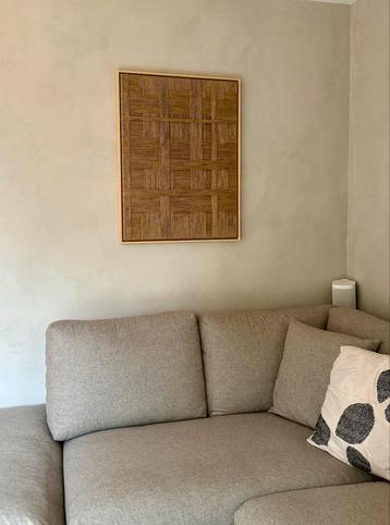 Jute Kunstwerk - Handgemaakt 60x80cm met Baklijst beschikbaar voor biedingen