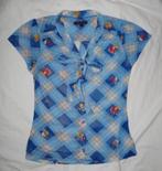 Leuke blauw/witte KING LOUIE blouse, Ophalen, Blauw, King Louie, Maat 36 (S)