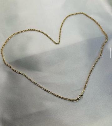 18karaat geelgouden rope ketting beschikbaar voor biedingen
