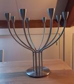 Scandinavisch 8 armig kandelaar RVS @DOC61, 25 tot 50 cm, Ophalen of Verzenden, Zo goed als nieuw, Metaal
