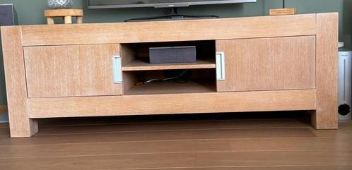 Whitewash TV Meubel - 1,60 m Breed, Huis en Inrichting, Kasten | Televisiemeubels, Zo goed als nieuw, Minder dan 100 cm, 150 tot 200 cm