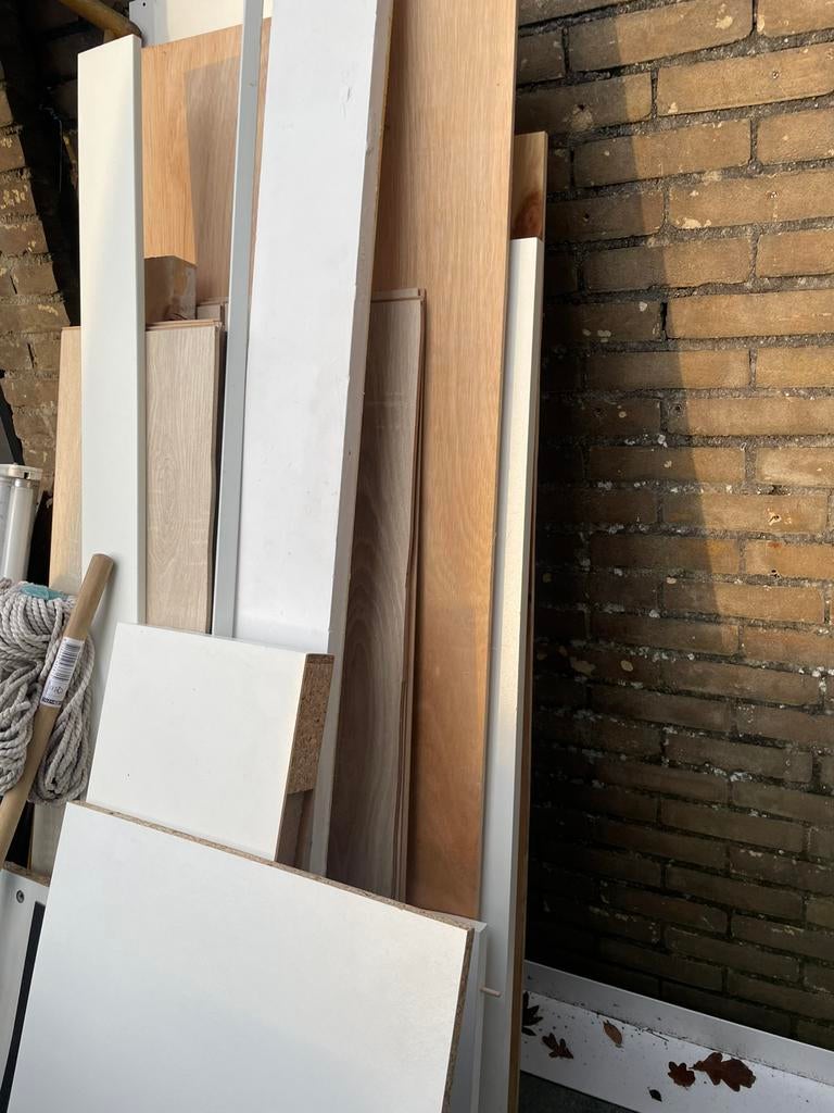 Gratis afhaal - houten planken, Doe-het-zelf en Verbouw, Hout en Planken, Ophalen, Minder dan 25 mm, Zo goed als nieuw, Plank