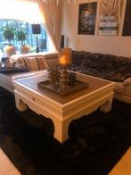 Rofra Salontafel - Crème/Eiken - Zo goed als nieuw, Ophalen, 50 tot 75 cm, 100 tot 150 cm, 100 tot 150 cm