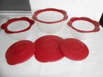 Tupperware Trendy kom met rode ring 550ML en 1,3L NIEUW, Ophalen of Verzenden, Nieuw, Rood, Bak of Kom