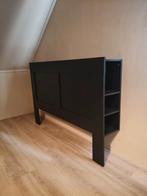 BRIMNES Hoofdeinde met bergruimte, zwart, 180 cm, Ophalen, Zwart, Tweepersoons, Zo goed als nieuw
