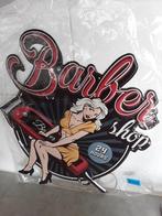 Bord metaal Barbershop, man cave, Ophalen of Verzenden, Nieuw, Reclamebord