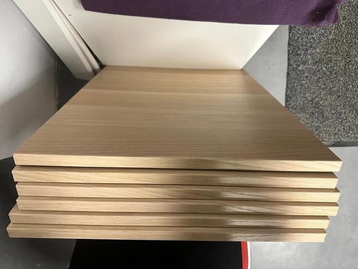 6 Ikea Komplement planken wit eiken voor Pax kast 50 cm, Huis en Inrichting, Kasten | Kledingkasten, Gebruikt, Minder dan 100 cm