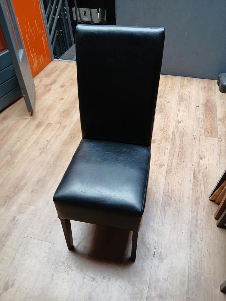 Nieuwe leren stoelen., Huis en Inrichting, Stoelen, Nieuw, Vijf, Zes of meer stoelen, Leer, Zwart, Verzenden