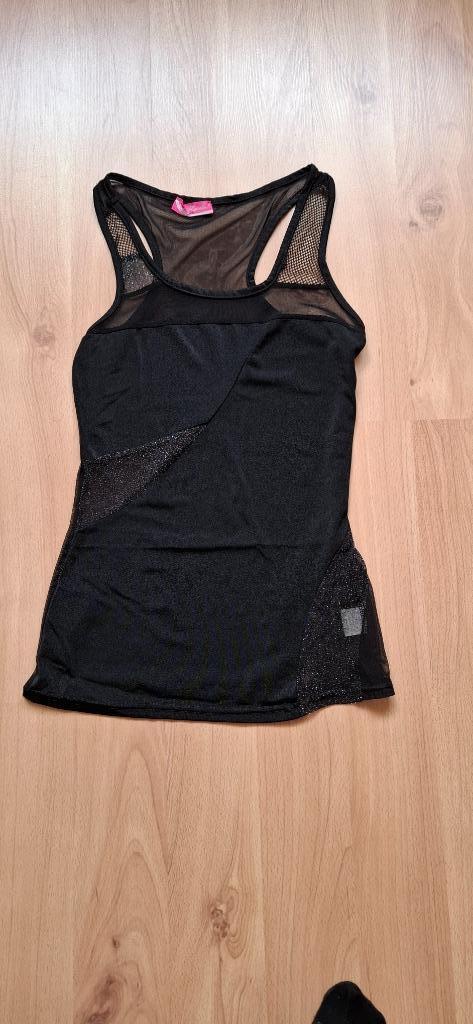 prachtige zwarte top met gaas en glitterstukjes valt als S, Kleding | Dames, Tops, Nieuw, Maat 36 (S), Zwart, Zonder mouw, Verzenden