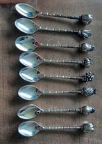 8 verzilverde thee lepels met fruit., Ophalen of Verzenden