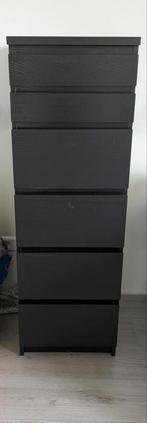 IKEA Malm Ladekast Zwart met Spiegel, Huis en Inrichting, Kasten | Ladekasten, Ophalen, Overige materialen, Minder dan 50 cm, Gebruikt