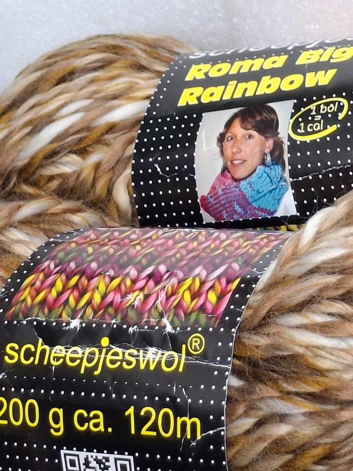 Scheepjeswol Roma Big Rainbow - 2 bollen, Hobby en Vrije tijd, Breien en Haken, Nieuw, Breien, Wol of Garen, Ophalen of Verzenden