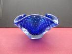 Spijkerglas bakje / Asbak blauw Murano jaren 70/ 80, Ophalen of Verzenden