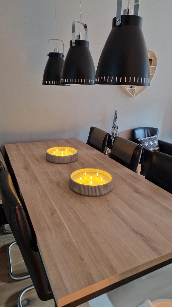Hanglamp, Huis en Inrichting, Lampen | Hanglampen, Ophalen, Gebruikt, Metaal, 75 cm of meer