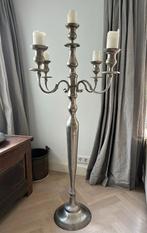Zilverkleurige Kandelaar - 150cm hoog, Huis en Inrichting, Ophalen, Gebruikt, Overige kleuren, Kandelaar