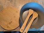 Sla schaal met slabestek en houten deksel, Nieuw, Ophalen of Verzenden, Nieuw