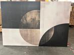 Canvas schilderij 120x80 cm abstract zwart/ beige, Ophalen, Nieuw, Schilderij, 100 tot 125 cm