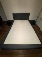 Twijfelaar bed, Huis en Inrichting, Slaapkamer | Bedden, Ophalen, Zwart, 140 cm, Zo goed als nieuw