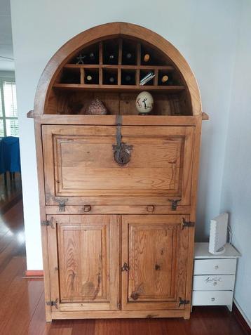 Unieke bar kast / drankkast /secretaire Mexicaans Grenen beschikbaar voor biedingen